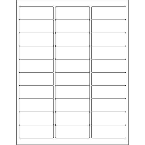 Officespace 2.63 x 1 in. White Removable Rectangle Laser Labels, 3000PK OF2833552 - main